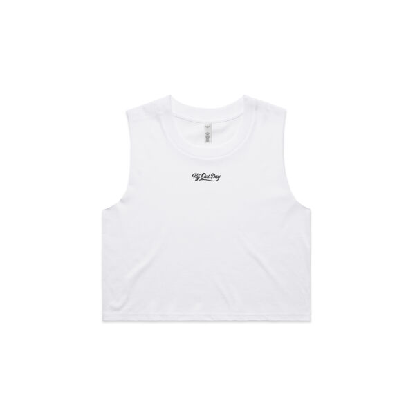 Ladies White Crop Tank Thumbnail